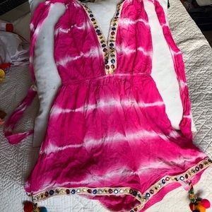 Swim Coverup - Pink - Bright Romper - Missguided